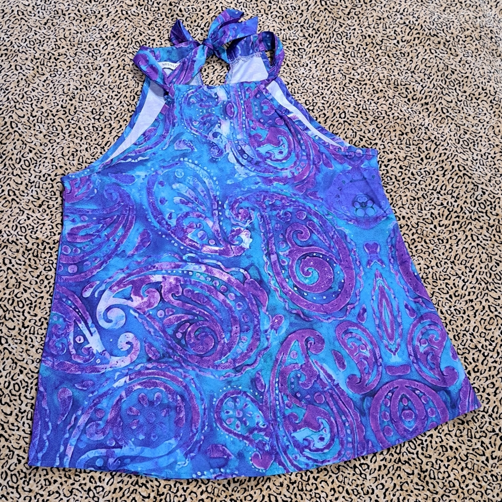 🌈HALTER NECK PAISLEY TOP -M